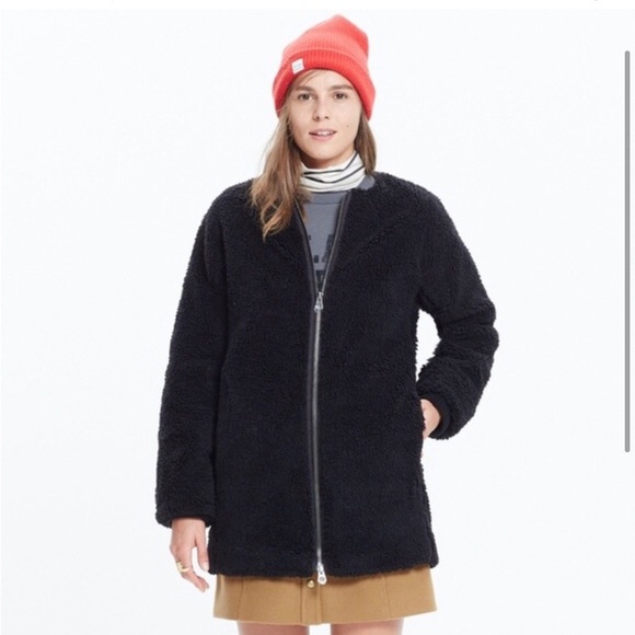 Madewell Cafe Sherpa Coat* - Picture 1 of 5